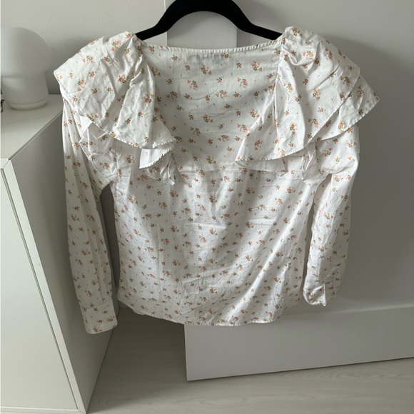 Something Navy Ruffle Button Down - Picture 3 of 3